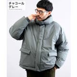 チャコールグレー | ◆ポリタスランファイバー中綿ハーフジップジャケット◆ ダウンジャケット メンズ | JIGGYS SHOP