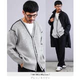 グレー/ネイビー | カーディガン ニット◆ ふわもち配色カーディガン◆配色 | JIGGYS SHOP