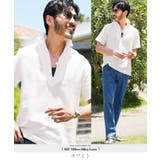 ホワイト | カプリシャツ メンズ 半袖シャツ◆綿パナマ織スキッパーシャツ◆大人 | JIGGYS SHOP