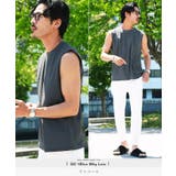 チャコール | 接触冷感 タンクトップ メンズ ノースリーブ スポーツ 鹿の子 ルーズフィット | JIGGYS SHOP