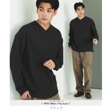 ブラック | ワッフル ロンT Vネック | JIGGYS SHOP