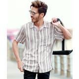 Bベージュストライプ(半袖) | 韓国 メンズ シャツ 服◆オープンカラーシャツ◆ | JIGGYS SHOP