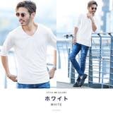 ホワイト | Tシャツ メンズ 韓国 夏服◆Vネック無地5分袖Tシャツ◆ | JIGGYS SHOP