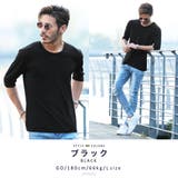 ブラック | Tシャツ メンズ 韓国 春服◆Uネック無地5分袖Tシャツ◆ | JIGGYS SHOP