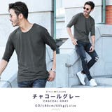 チャコールグレー | Tシャツ メンズ 韓国 春服◆Uネック無地5分袖Tシャツ◆ | JIGGYS SHOP