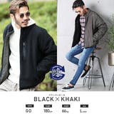 ブラック×カーキ | 暖か シープ ボア リバーシブル 中綿 ブルゾン フリース メンズ ジャケット | JIGGYS SHOP