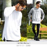 Aホワイト(長袖) | Tシャツ タンクトップ 夏服 ストリート系◆3タイプロング丈ワッフルTシャツ◆ | JIGGYS SHOP