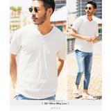 ホワイト | ◆ワッフルVネック半袖Tシャツ◆カットソー Tシャツ メンズ | JIGGYS SHOP