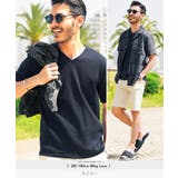 ネイビー | ◆ワッフルVネック半袖Tシャツ◆カットソー Tシャツ メンズ | JIGGYS SHOP