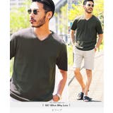 オリーブ | ◆ワッフルVネック半袖Tシャツ◆カットソー Tシャツ メンズ | JIGGYS SHOP