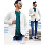 ホワイト | メンズ ジャケット 薄手◆シアサッカーテーラードジャケット◆テーラードジャケット | JIGGYS SHOP