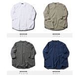 ◆綿麻パナマ織スタンドスキッパー7分袖シャツ◆カプリシャツ メンズ 大人 | JIGGYS SHOP | 詳細画像2 