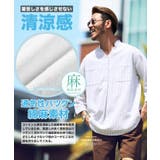 ◆綿麻パナマ織スタンドスキッパー7分袖シャツ◆カプリシャツ メンズ 大人 | JIGGYS SHOP | 詳細画像8 