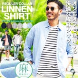 ◆綿麻ストレッチレギュラー長袖シャツ◆綿麻シャツ レギュラーカラー メンズ | JIGGYS SHOP | 詳細画像1