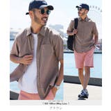 ブラウン | ◆綿麻ストレッチレギュラー半袖シャツ◆綿麻シャツ レギュラーカラー メンズ | JIGGYS SHOP