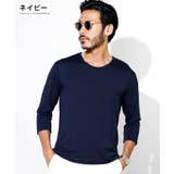 ネイビー | Tシャツ 7分袖◆ストレッチクルーネック 無地７分袖Tシャツ◆七分袖 | JIGGYS SHOP