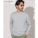 ミックスグレー | ◆コットンクルーネックロンT◆ロンT カットソー メンズ | JIGGYS SHOP