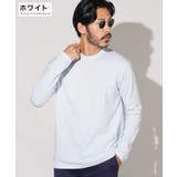 ホワイト | ◆コットンクルーネックロンT◆ロンT カットソー メンズ | JIGGYS SHOP
