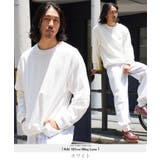 ホワイト | 吸汗速乾 ロンT メンズ◆ルーズフィットクルーネックロンT◆Tシャツ | JIGGYS SHOP