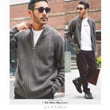 ミックスグレー | ドライバーズニット メンズ◆畦ZIP UPニット◆ニット | JIGGYS SHOP