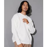 ホワイト | クルーネック ニット ワッフル編み | JIGGYS SHOP