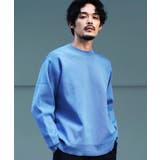 スモークブルー | クルーネック ニット ワッフル編み | JIGGYS SHOP