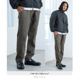 グレージュ | テーパード ストレッチ スラックス | JIGGYS SHOP