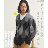 ニット カーディガン メンズ◆モヘアタッチアーガイルカーディガン◆厚手 | JIGGYS SHOP | 詳細画像4