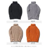 ニット タートルネック ◆ビッグワッフルタートルネックニットセーター◆メンズニット | JIGGYS SHOP | 詳細画像2 