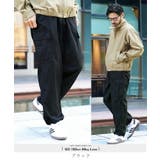 ブラック | カーゴパンツ ワイドパンツ メンズ◆ワイドカーゴイージーパンツ◆ミリタリー | JIGGYS SHOP