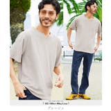 グレージュ | Tシャツ メンズ おしゃれ◆サマーパイルキーネック半袖Tシャツ◆ひんやり | JIGGYS SHOP