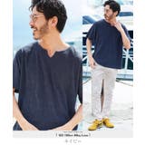 ネイビー | Tシャツ メンズ おしゃれ◆サマーパイルキーネック半袖Tシャツ◆ひんやり | JIGGYS SHOP
