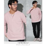 ダスティライトピンク | ロンT メンズ◆ヘンリーネックワッフルサーマルロンT◆長袖Tシャツ カットソー | JIGGYS SHOP