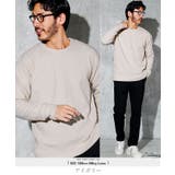 アイボリー | ロンT メンズ◆クルーネックワッフルサーマルロンT◆長袖Tシャツ カットソー | JIGGYS SHOP