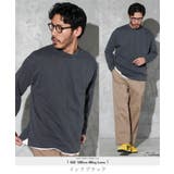 インクブラック | ロンT メンズ◆フェードピグメントクルーネックロンT◆長袖Tシャツ フェード | JIGGYS SHOP
