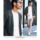 チャコールグレー | カーディガン メンズ◆コットンカラーニットカーディガン◆cardigan | JIGGYS SHOP