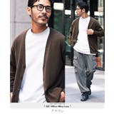 ブラウン | カーディガン メンズ◆コットンカラーニットカーディガン◆cardigan | JIGGYS SHOP