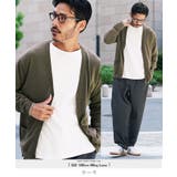 カーキ | カーディガン メンズ◆コットンカラーニットカーディガン◆cardigan | JIGGYS SHOP