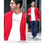 レッド | カーディガン メンズ◆コットンカラーニットカーディガン◆cardigan | JIGGYS SHOP