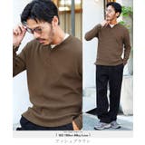 アッシュブラウン | ロンT メンズ◆ヘンリーネックワッフルサーマルロンT◆長袖Tシャツ カットソー | JIGGYS SHOP