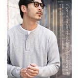 ロンT メンズ◆ヘンリーネックワッフルサーマルロンT◆長袖Tシャツ カットソー | JIGGYS SHOP | 詳細画像3 