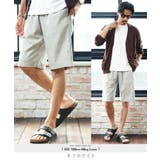 オフホワイト | リネンライクハーフパンツ メンズ ショートパンツ ドライタッチ ゆったり | JIGGYS SHOP