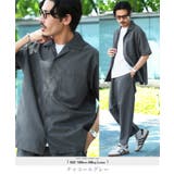 チャコールグレー | 接触冷感 セットアップ メンズ リネンライク半袖シャツテーパードパンツ | JIGGYS SHOP