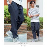 ネイビー | 2タックワイドテーパードチノパン 2way メンズ ストレッチ ワイドパンツ | JIGGYS SHOP