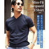 半袖Tシャツ Ｖネック ダイヤジャガードＴシャツ | JIGGYS SHOP | 詳細画像3 