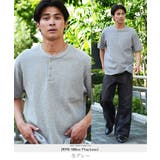 杢グレー | Tシャツ メンズ ヘンリーネックワッフルサーマルTシャツ | JIGGYS SHOP