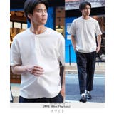 ホワイト | Tシャツ メンズ ヘンリーネックワッフルサーマルTシャツ | JIGGYS SHOP