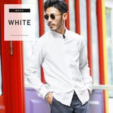 ホワイト | シャツ メンズ 服 韓国◆バンドカラーネルシャツ◆ | JIGGYS SHOP