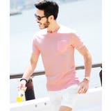 ピンク(クルーネック) | Tシャツ メンズ 韓国 夏服◆ポケット付コットンTEE◆ | JIGGYS SHOP