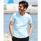 ブルー(クルーネック) | Tシャツ メンズ 韓国 夏服◆ポケット付コットンTEE◆ | JIGGYS SHOP